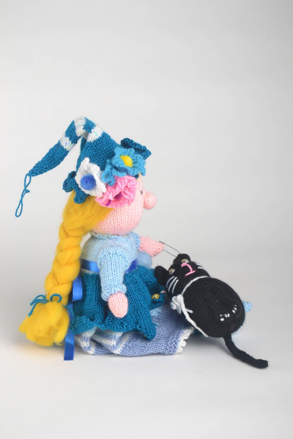 Grande poupée lutin Jouet tricot fait main original décoratif Cadeau enfant photo 4