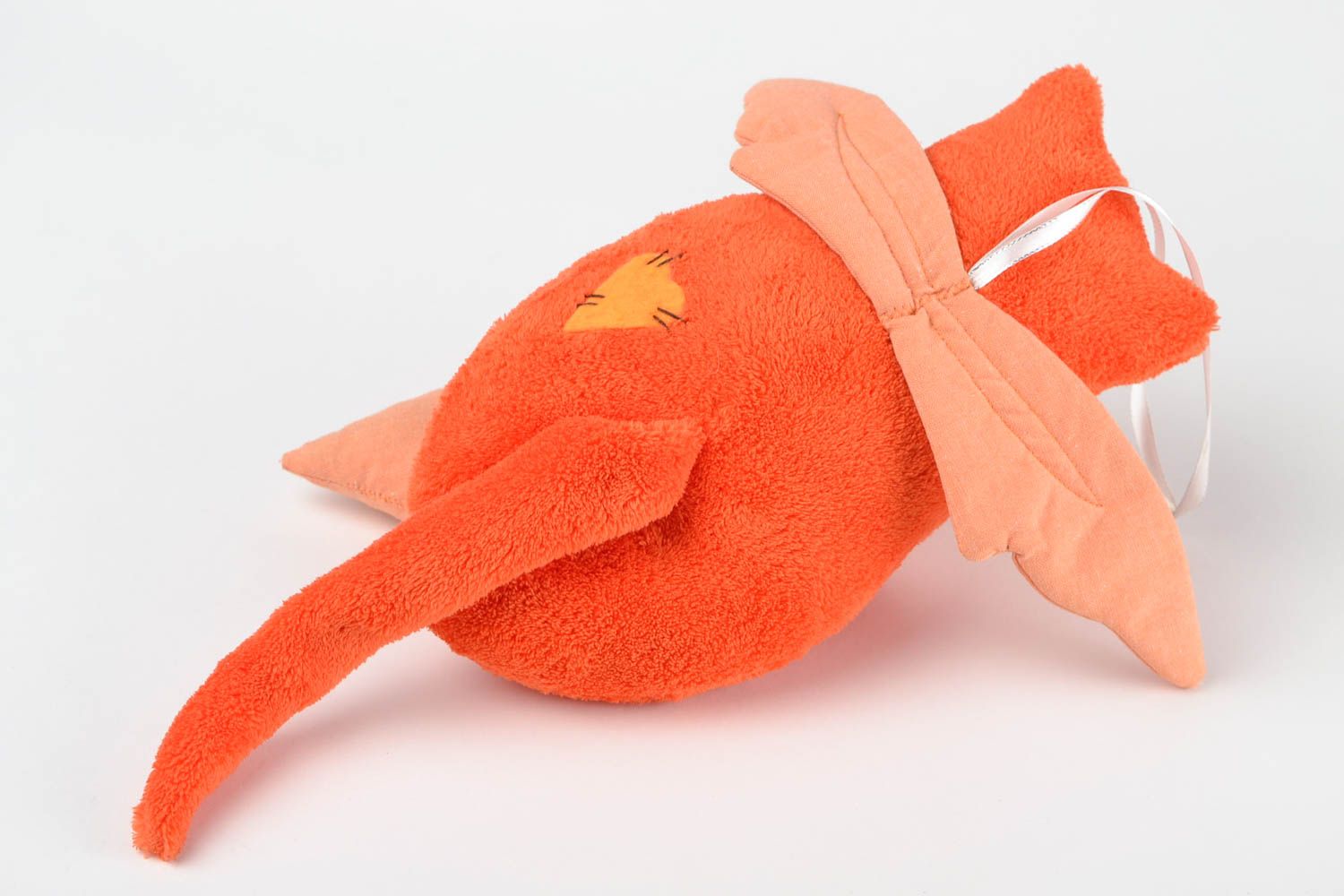 Игрушка котик игрушки ручной работы интересный подарок Оранжевый кот ангел фото 4
