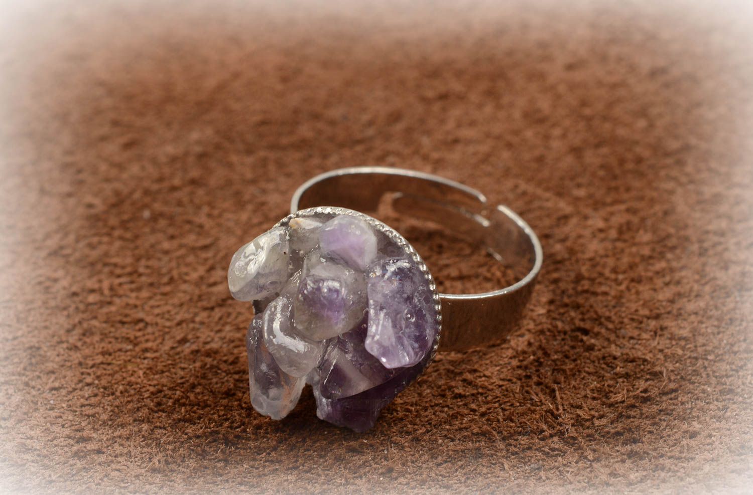 Metall Schmuck handmade Ring am Finger Damen Modeschmuck originelles Geschenk foto 5