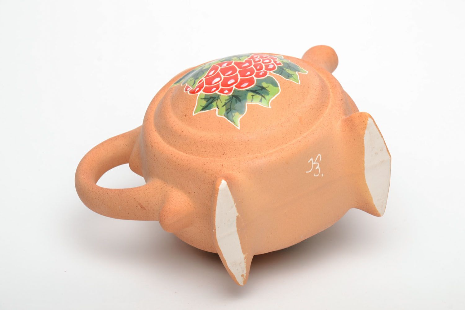 Handgemachte Teekanne aus Ton  foto 4