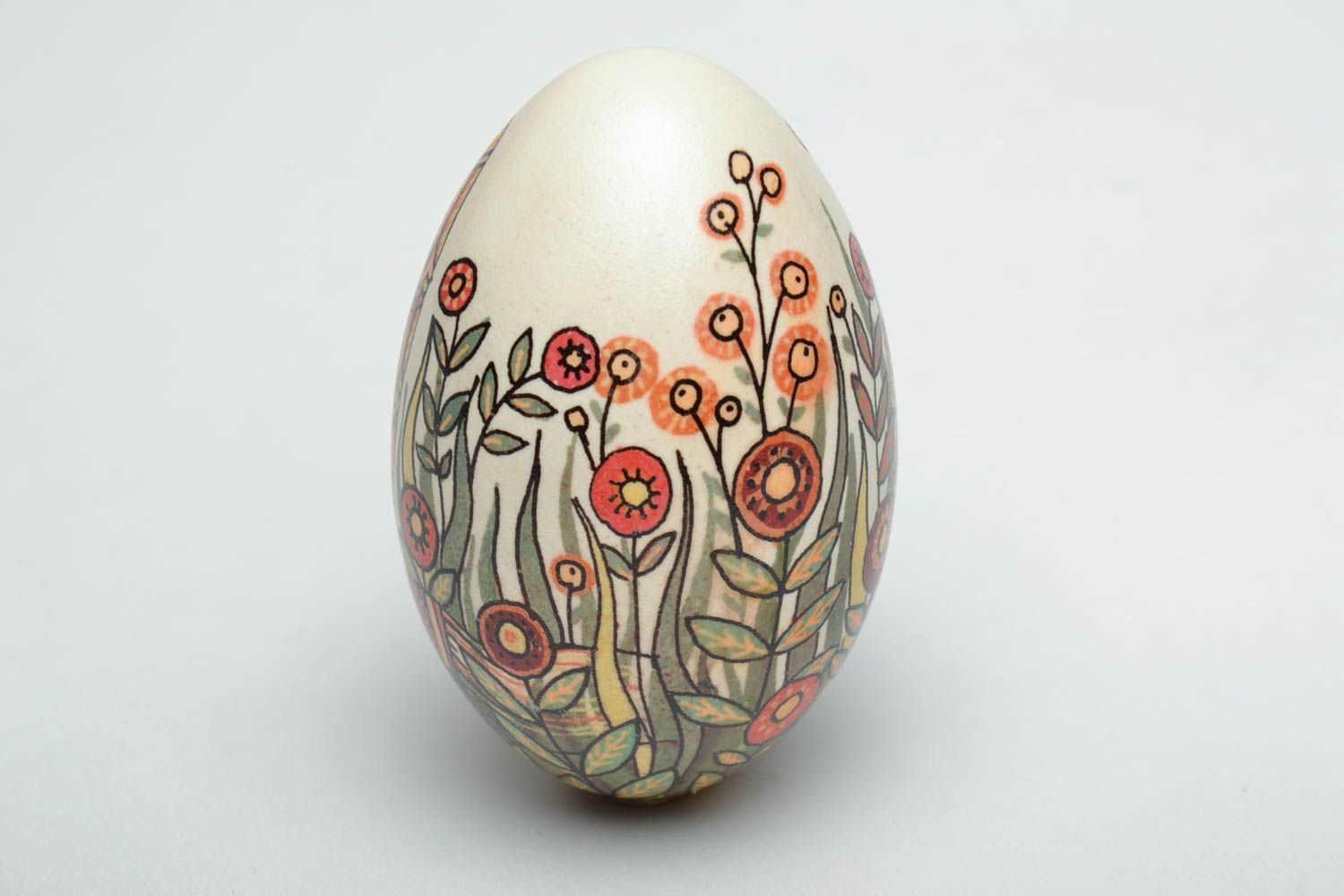 Painted goose egg with angel photo 4