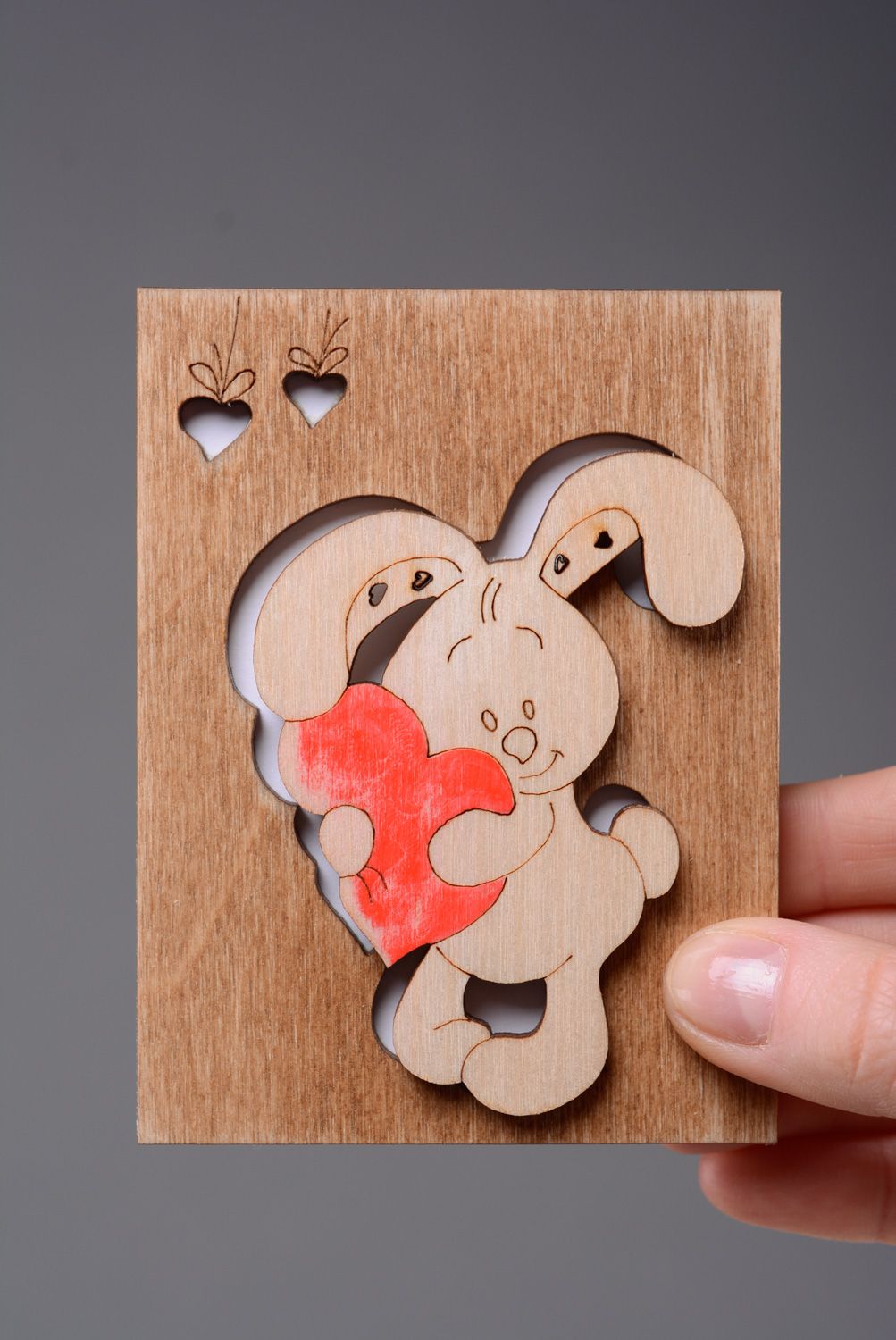 Handmade plywood greeting card photo 4