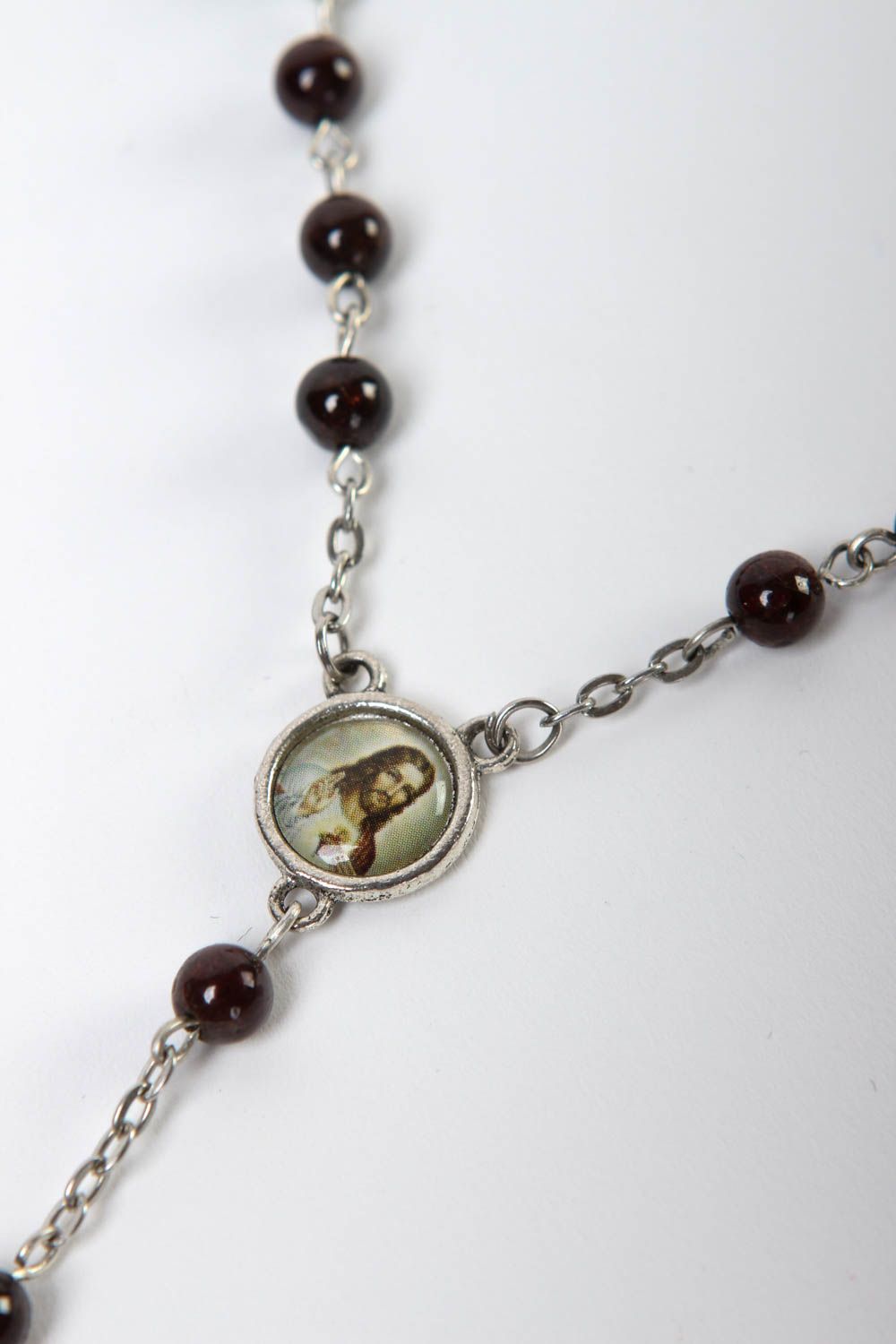 Collar original de piedra natural rosario bisutería artesanal regalo para mujer foto 4