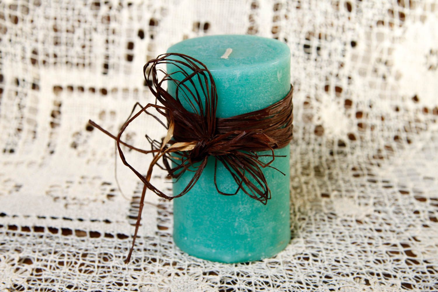 Handmade blaue dekorative Kerze aus Paraffin Haus Deko Designer Kerze  foto 1