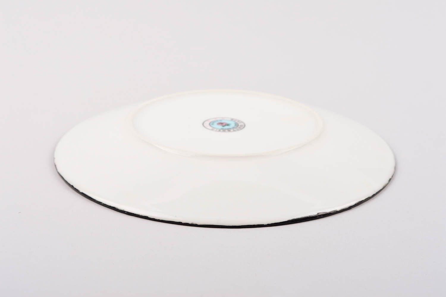 Расписная тарелка ручной работы глиняная посуда керамическая тарелка Шахматы фото 5