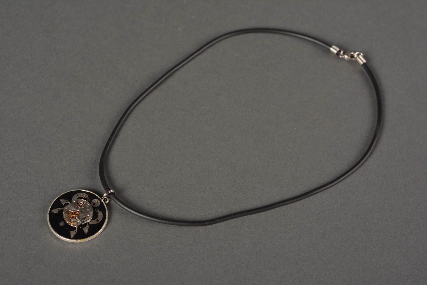 Unusual handmade metal pendant round neck pendant design contemporary jewelry photo 4