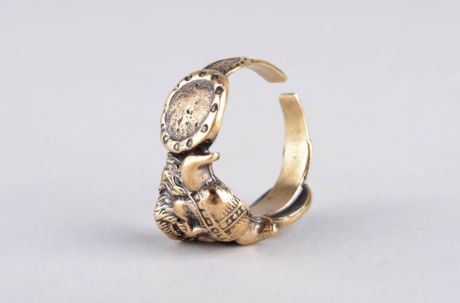 Men ring handmade bronze ring for men metal jewelry modern accessories photo 9