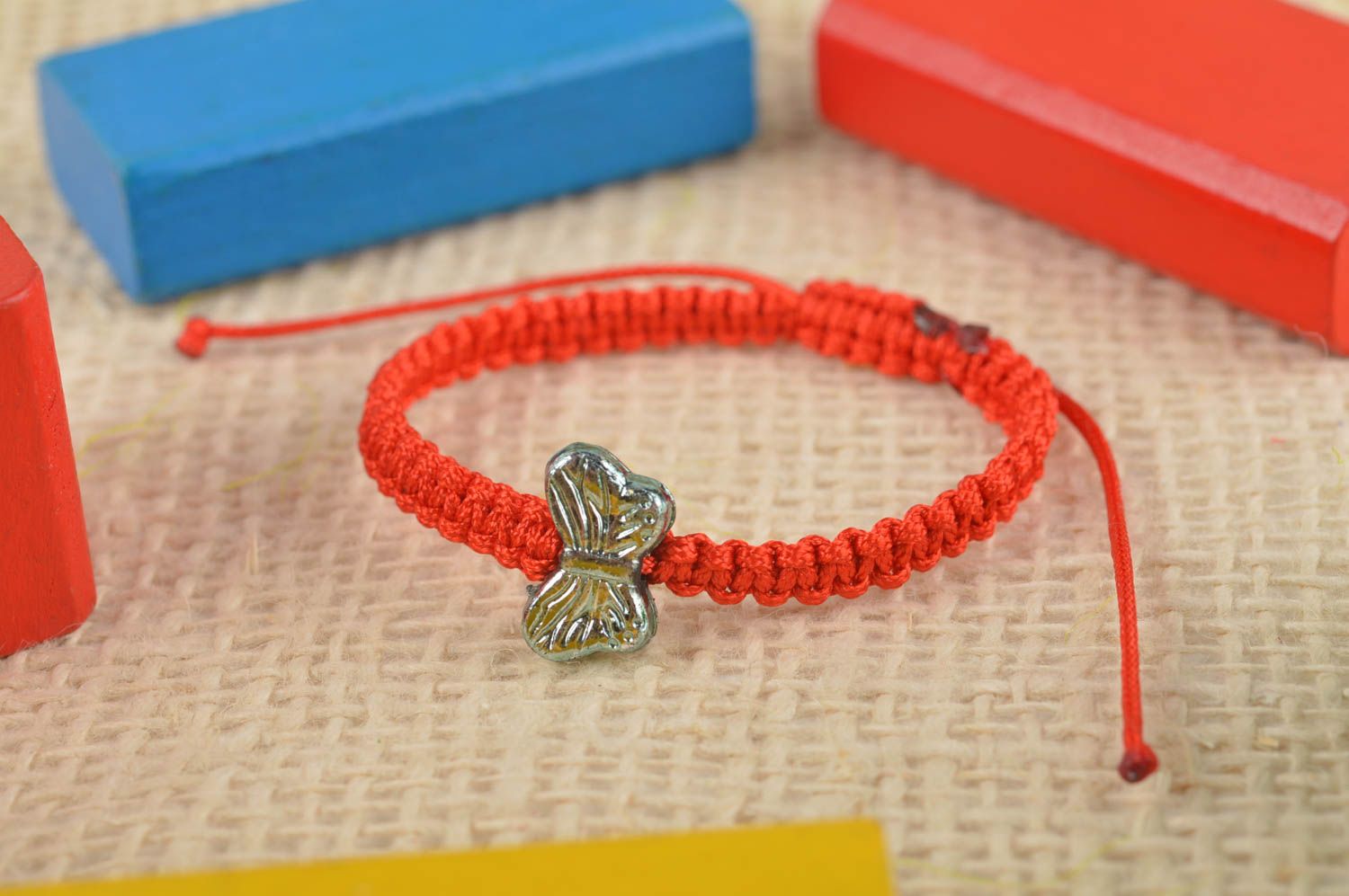 Handmade designer bracelet stylish woven bracelet unusual children jewelry photo 1