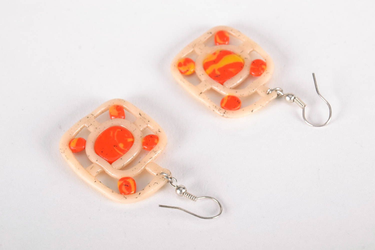 Polymer clay earrings Ethno photo 2