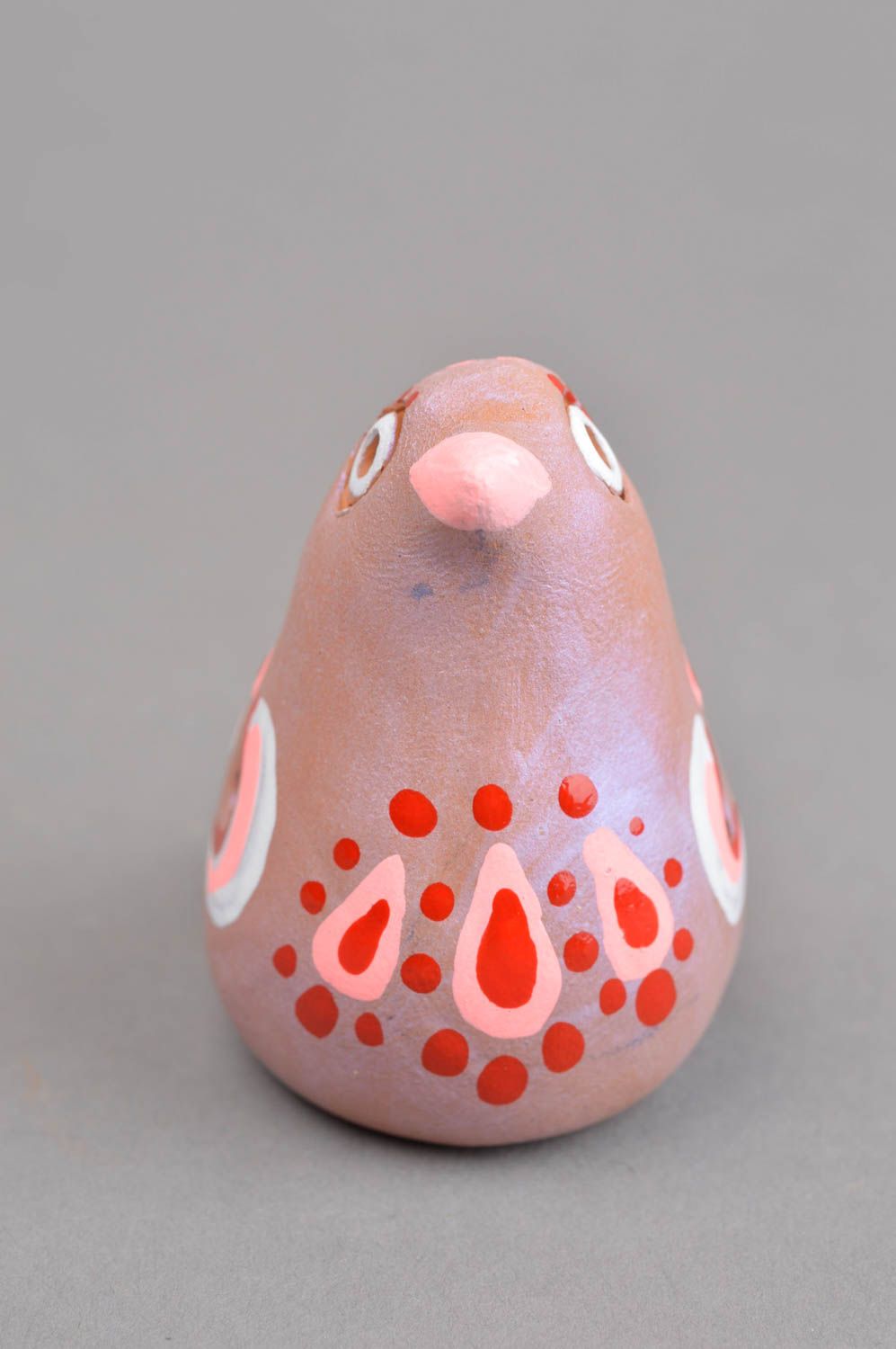 Handmade ceramic penny whistle stylish interior decor natural toy for kids photo 2