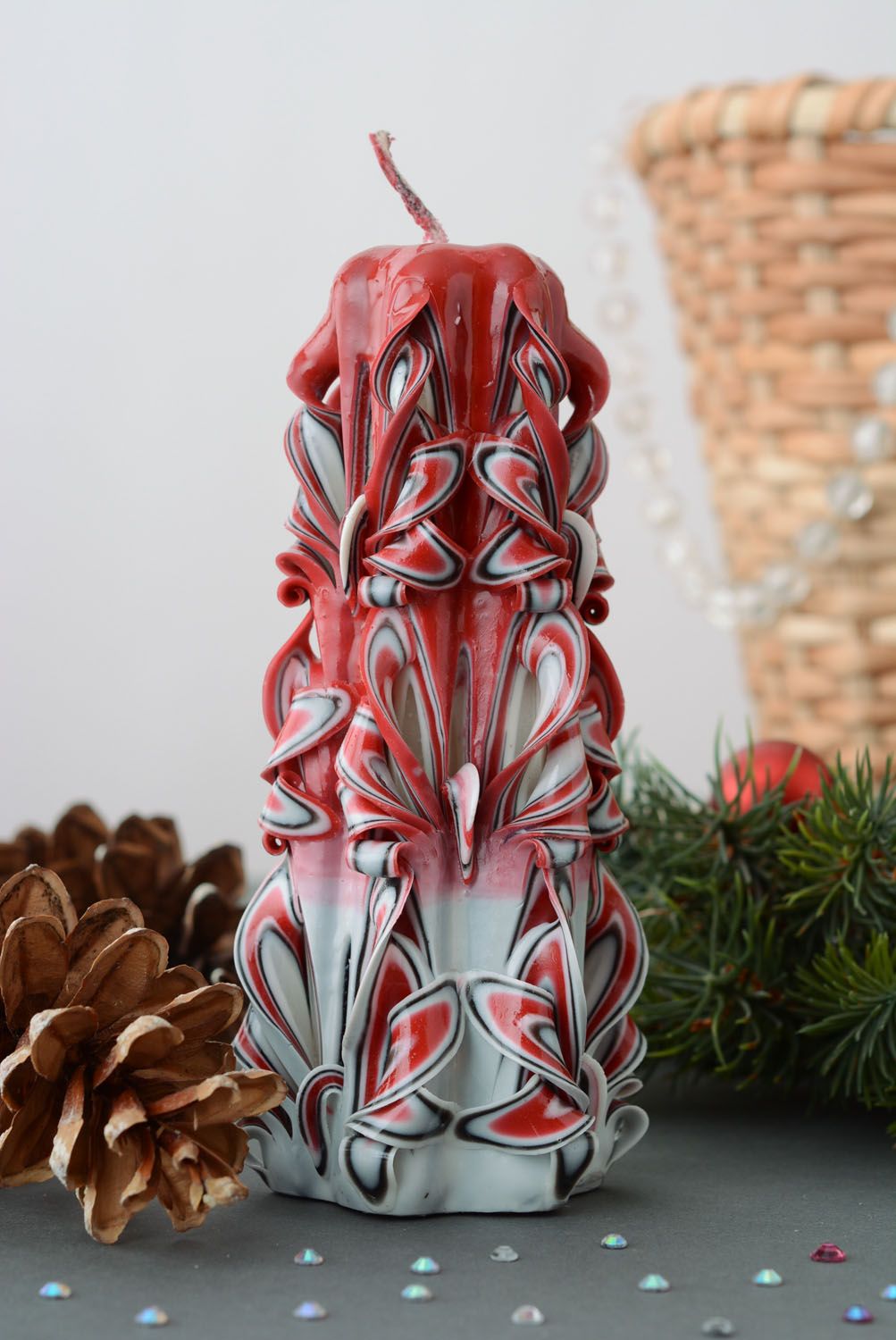 Large carved candle photo 1