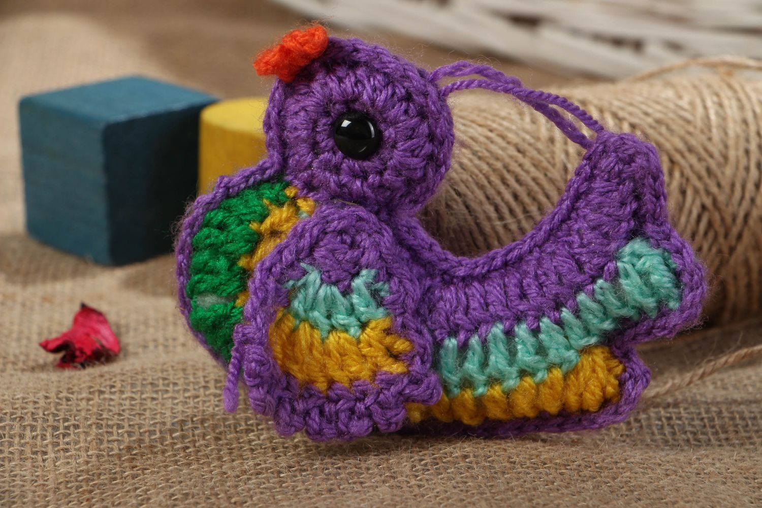 Crochet toy interior pendant Birdie photo 5
