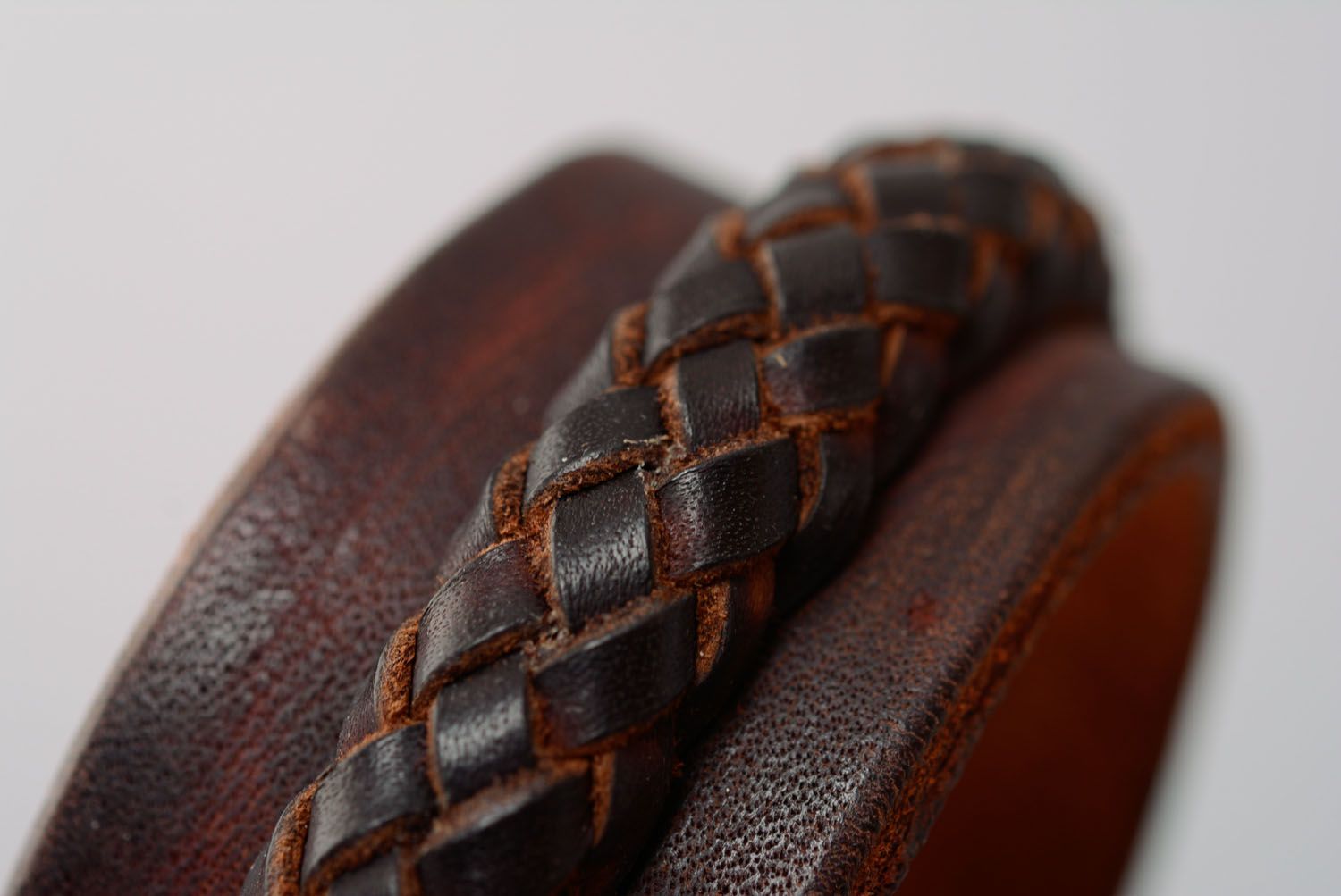 Handmade leather bracelet photo 3