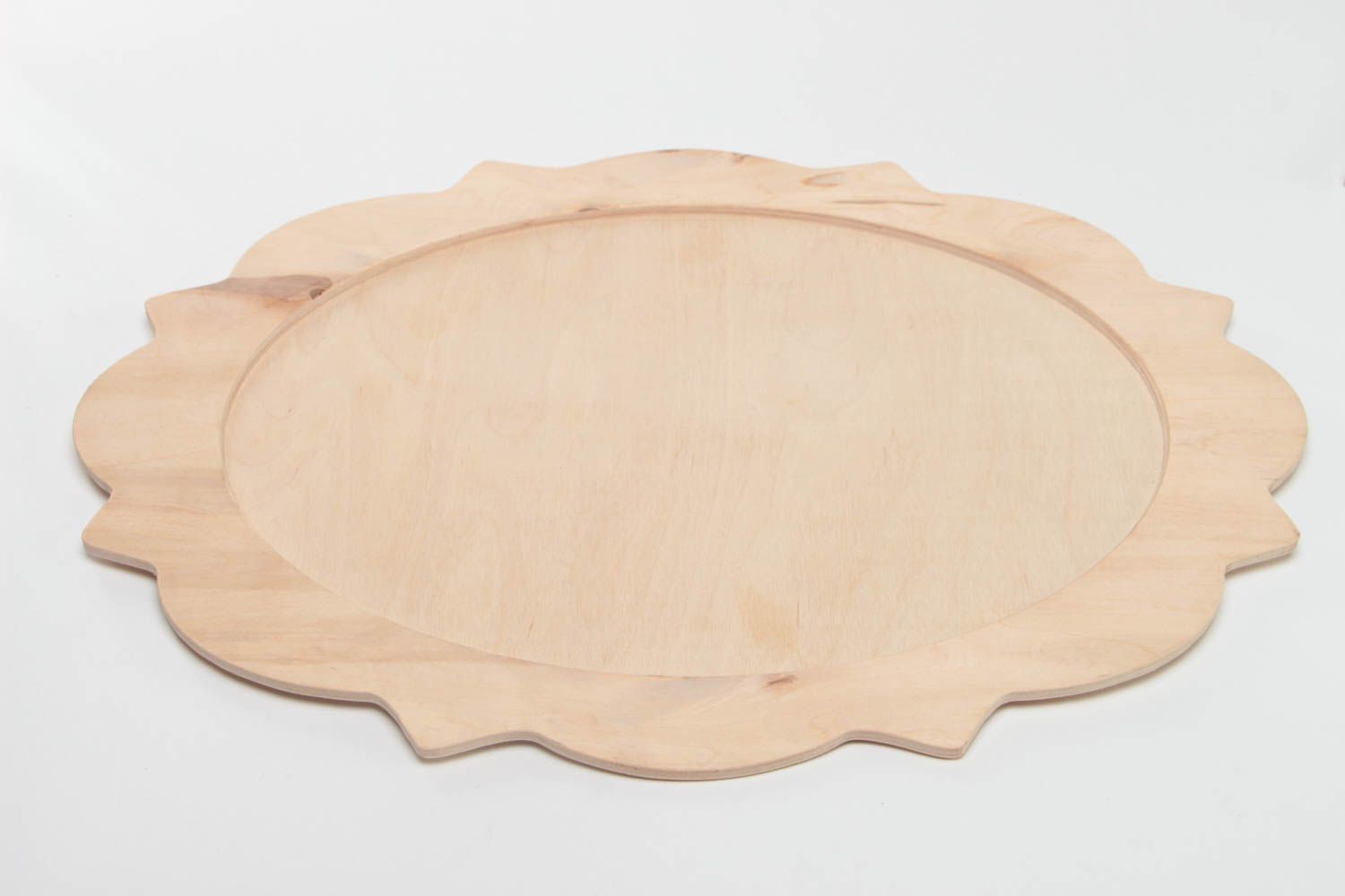 Handmade large plywood craft blank for dish mirror or tray art supplies photo 2