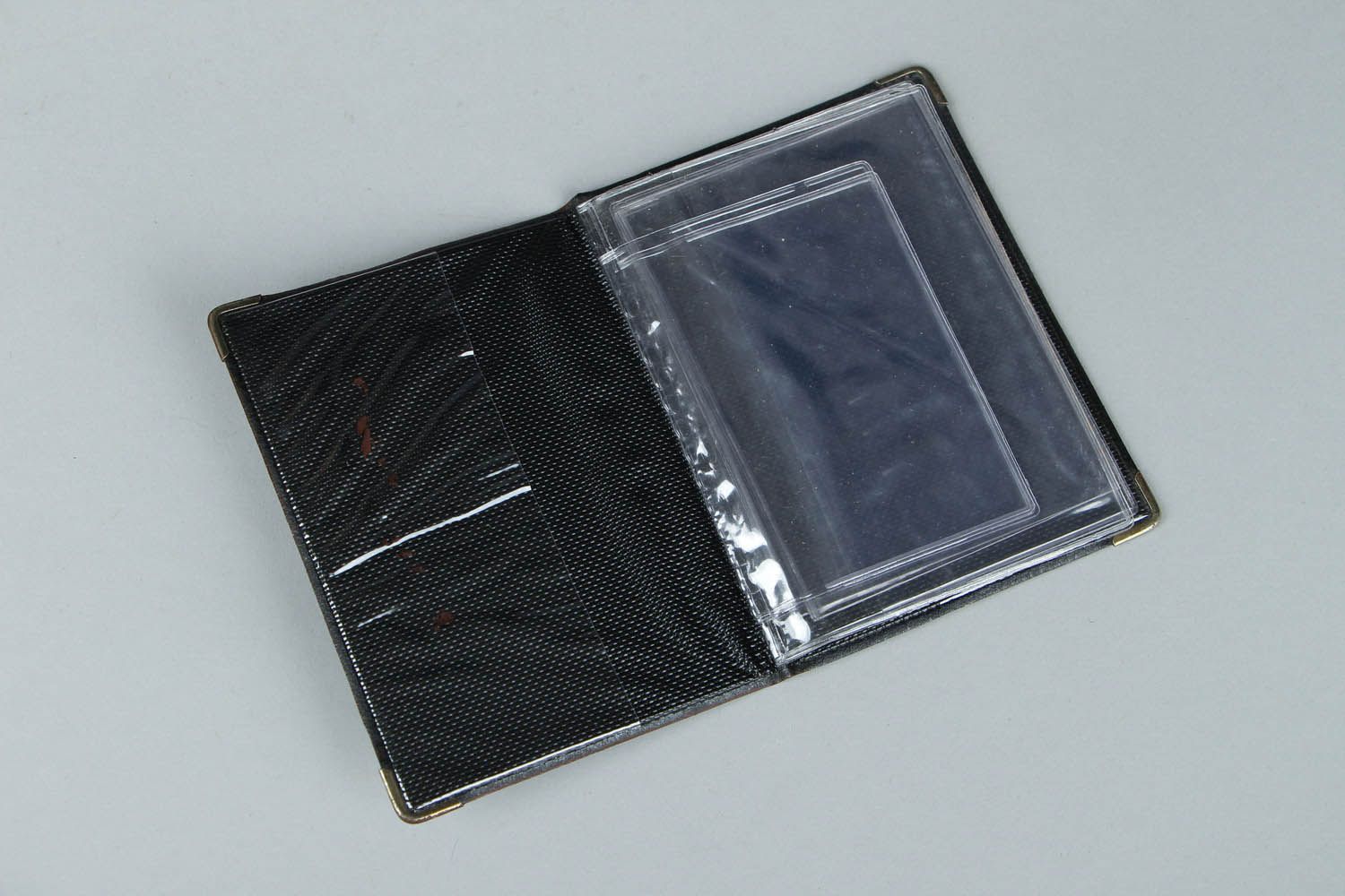 Porte passeport en simili-cuir fait main pour permis de conduire photo 2