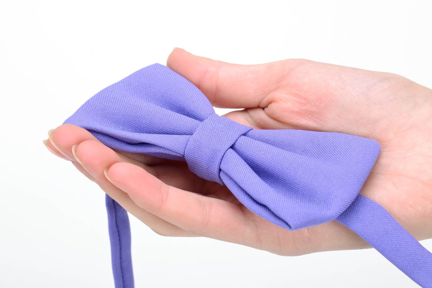 Bow tie of violet color photo 4