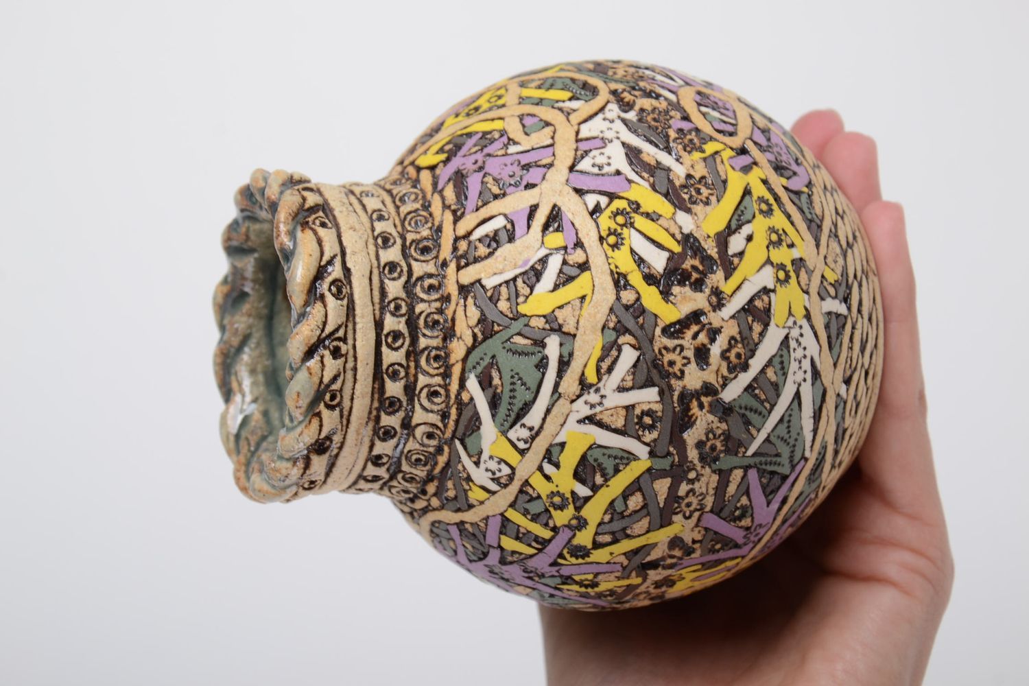Designer Vase bunt handgemachte Keramik Haus Dekoration Geschenk für Frauen foto 2