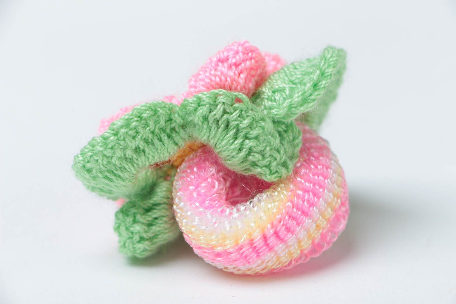 Flower scrunchy hand-crocheted scrunchies fashion hair accessories for girls photo 3