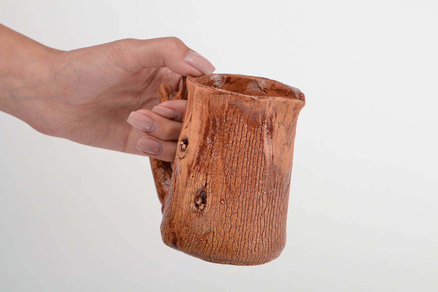 12 oz ceramic mug in brown color 0,8 lb photo 2