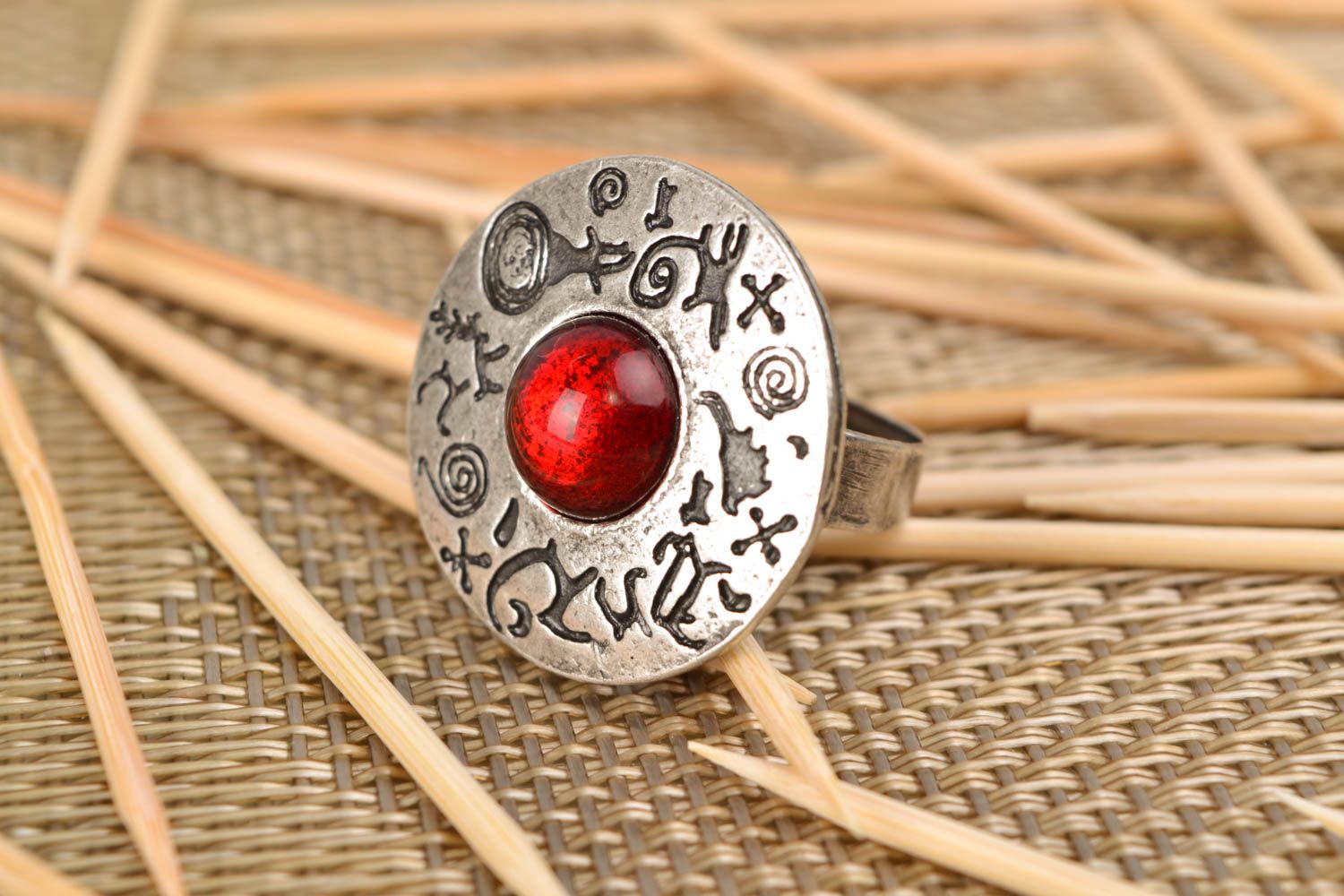 Metal ring in ethnic style Harmony of Life photo 1