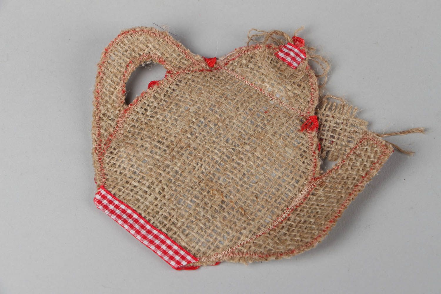 Текстильная игрушка на елку Чайник фото 3