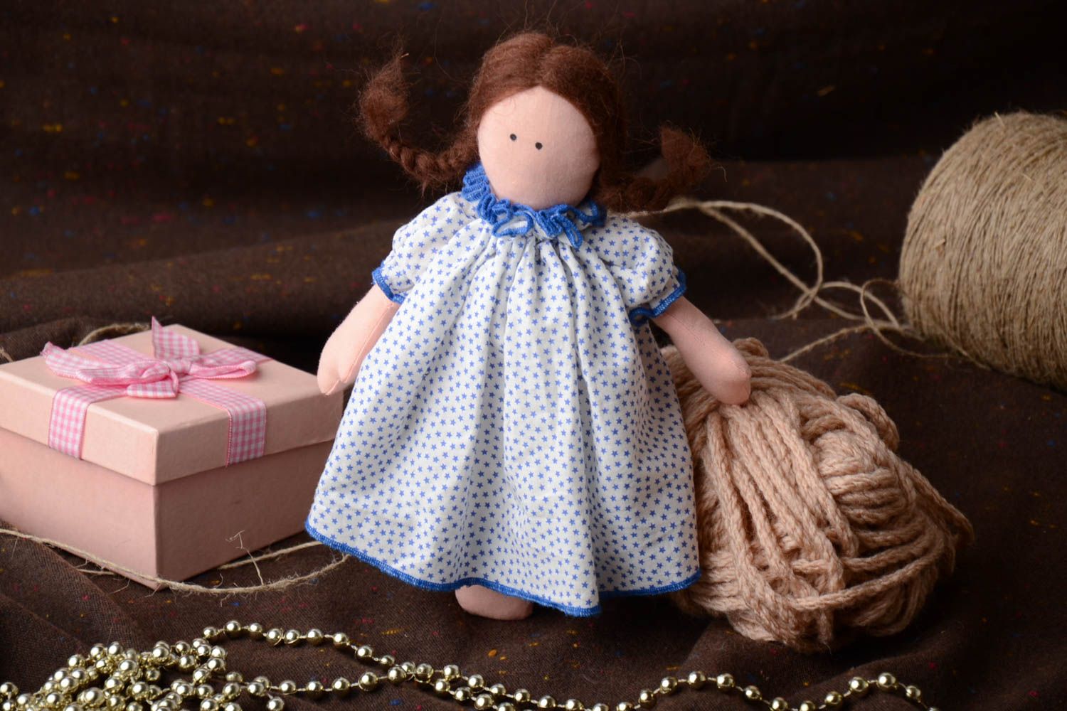 Дизайнерская кукла текстильная мягкая фото 1