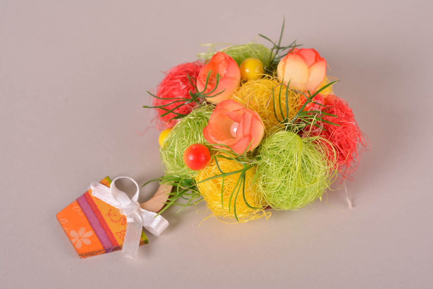 Magnet für Kühlschrank handmade Designer Geschenk Holz Magnet Küchen Deko Blumen foto 1
