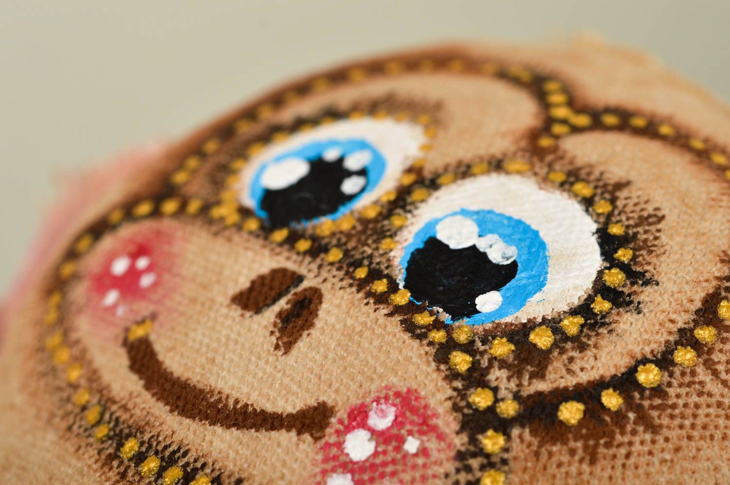 Handmade Stoff Kuscheltier Affe Geschenk Idee für Kinder Plüsch Affe schön foto 4