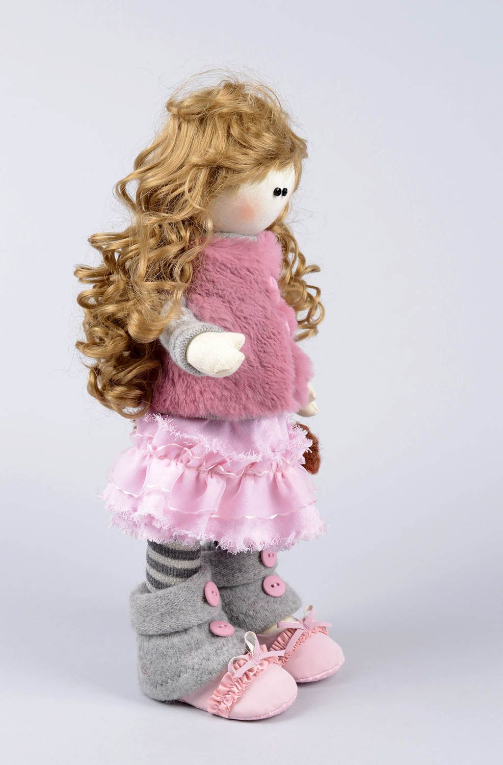 Авторская кукла ручной работы игрушка для девочек кукла из ткани мягкая кукла фото 3