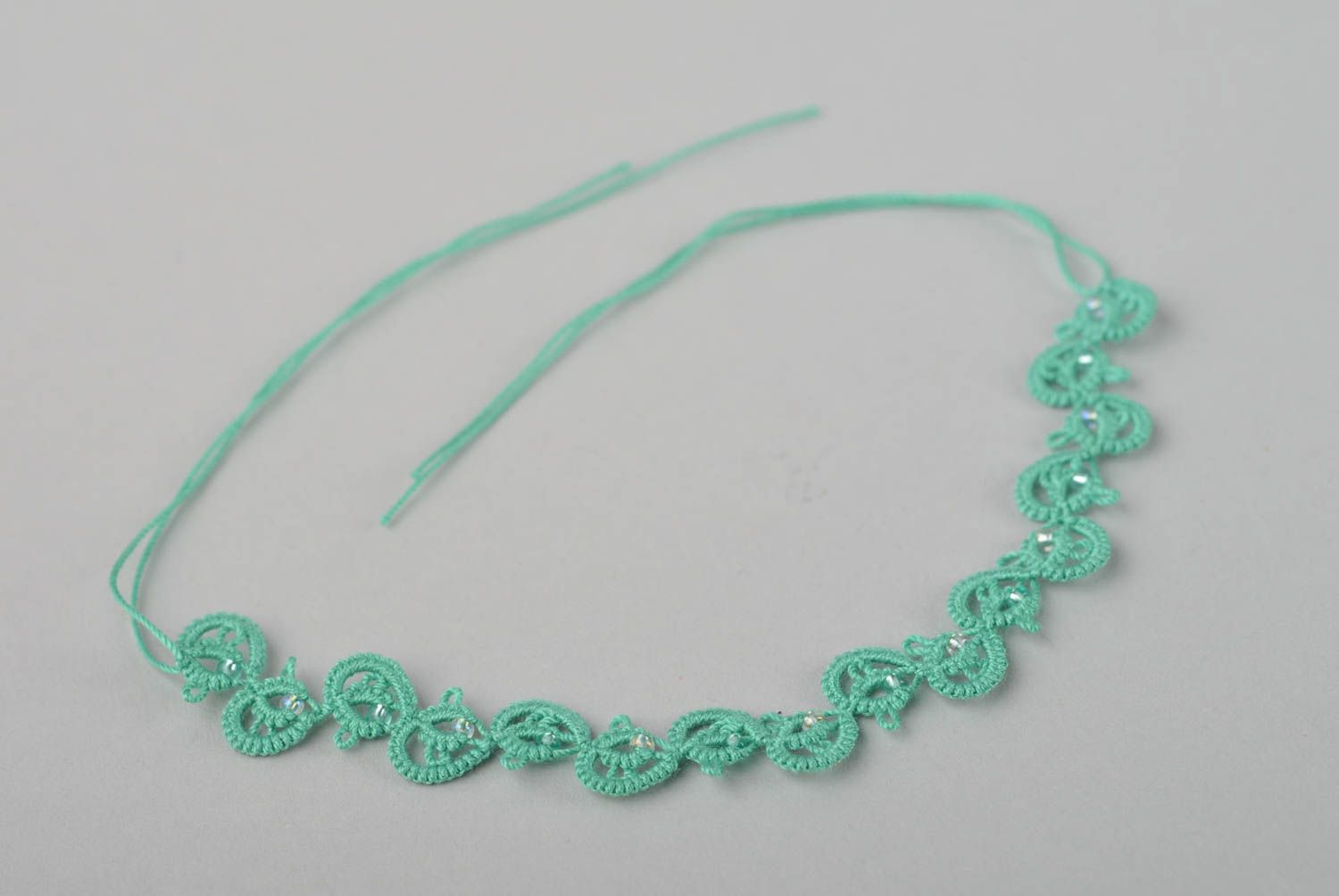 Stylish handmade woven string bracelet beaded bracelet textile jewelry designs photo 2