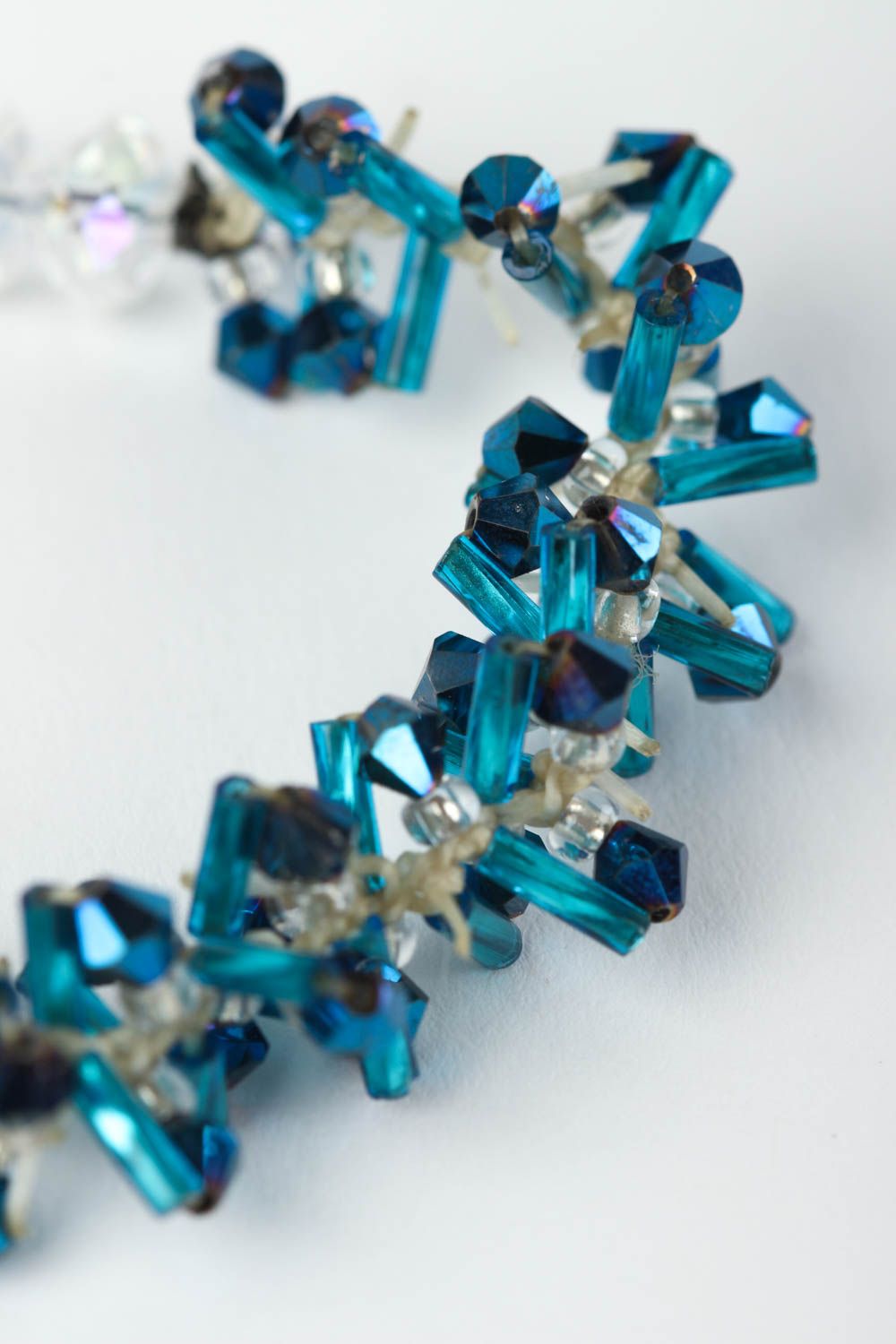 Bracelet perles rocailles cristal Bijou fait main Accessoire mode Cadeau femme photo 3