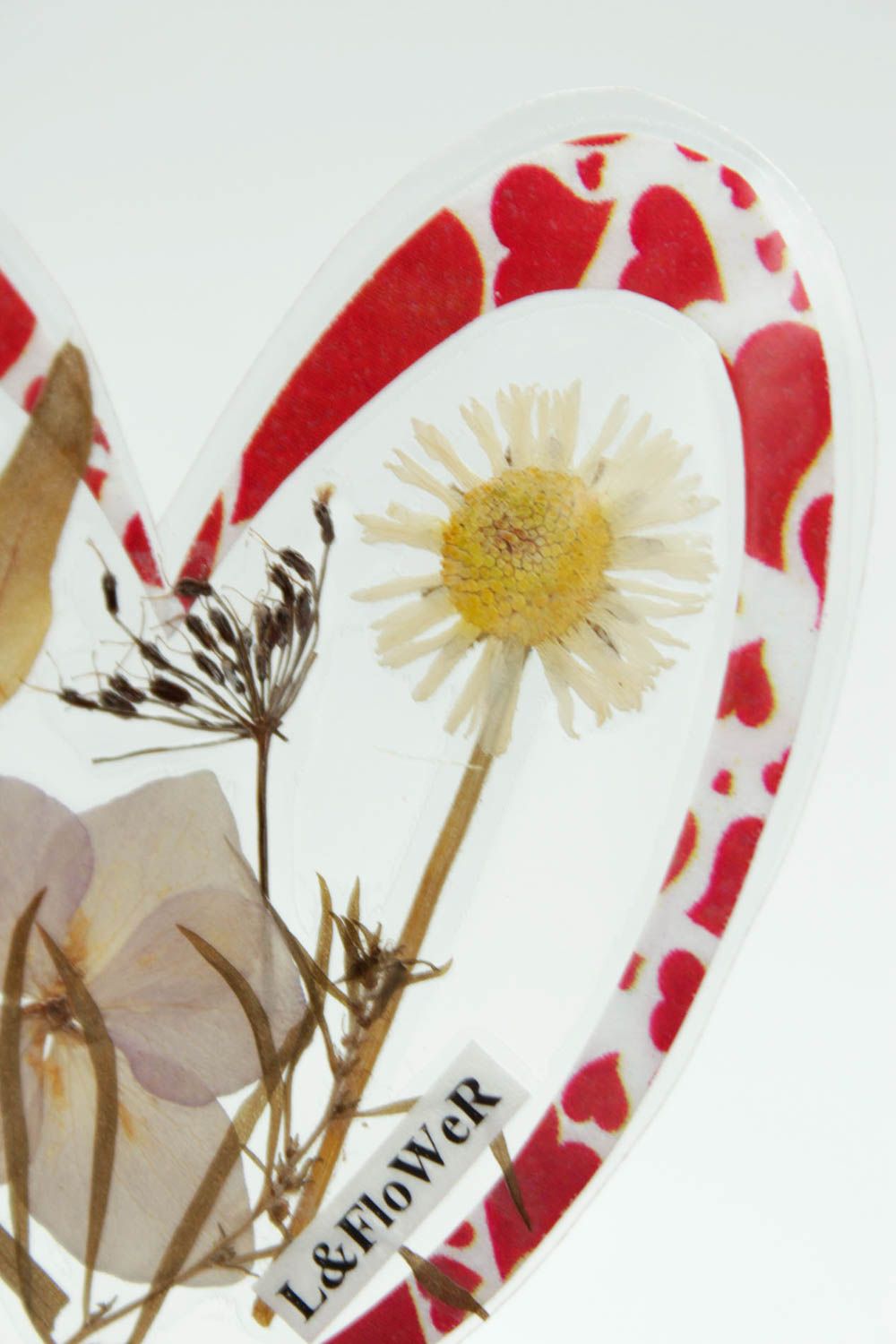 Декор для дома изящное сердце с цветами на ленточке декоративное сердце фото 5