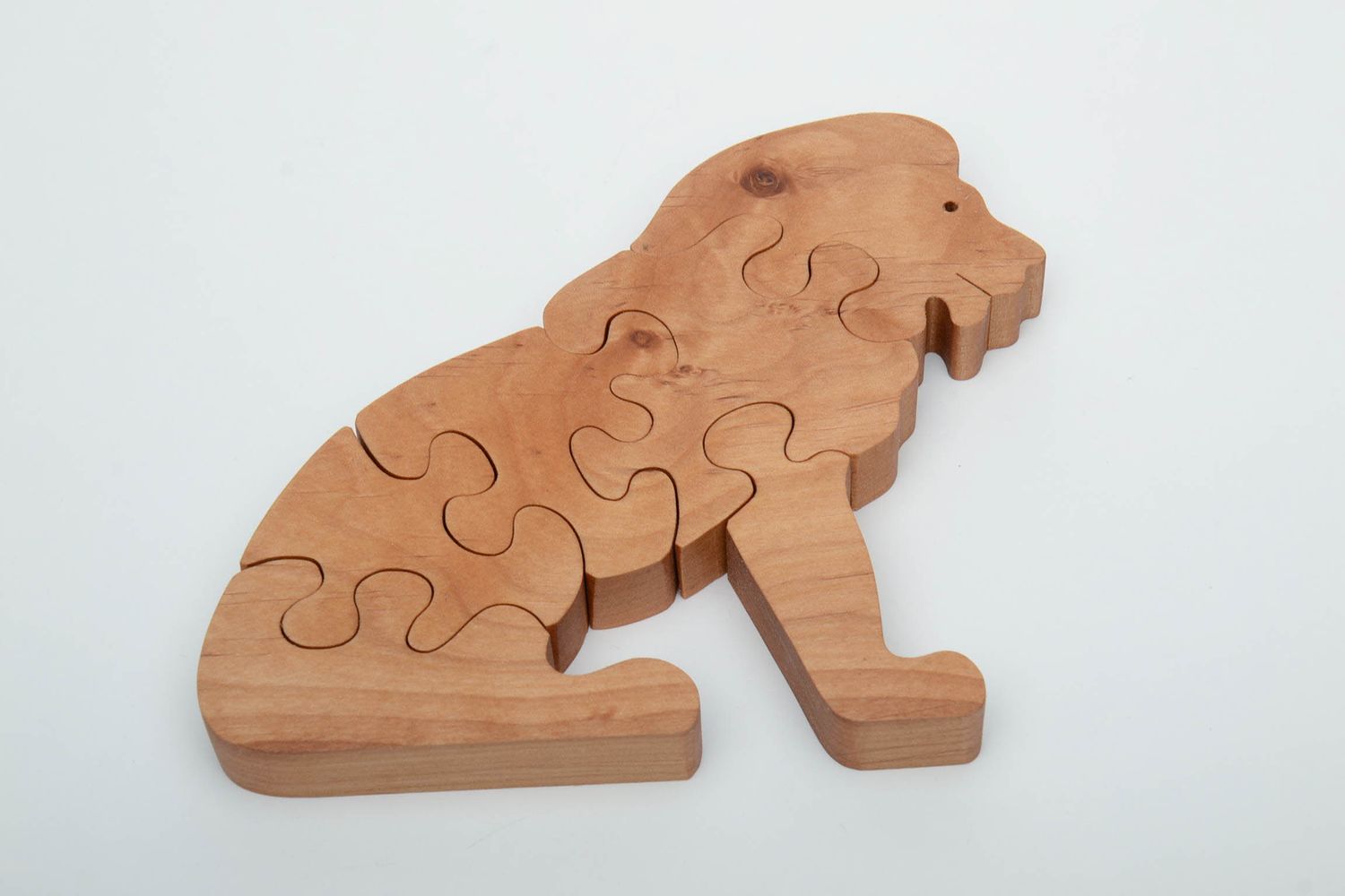 Puzzle en bois lion pour enfant photo 2