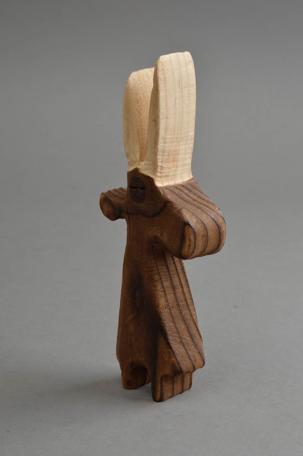Figurine en bois de pin écologique faite main marron originale décorative Bouc photo 2