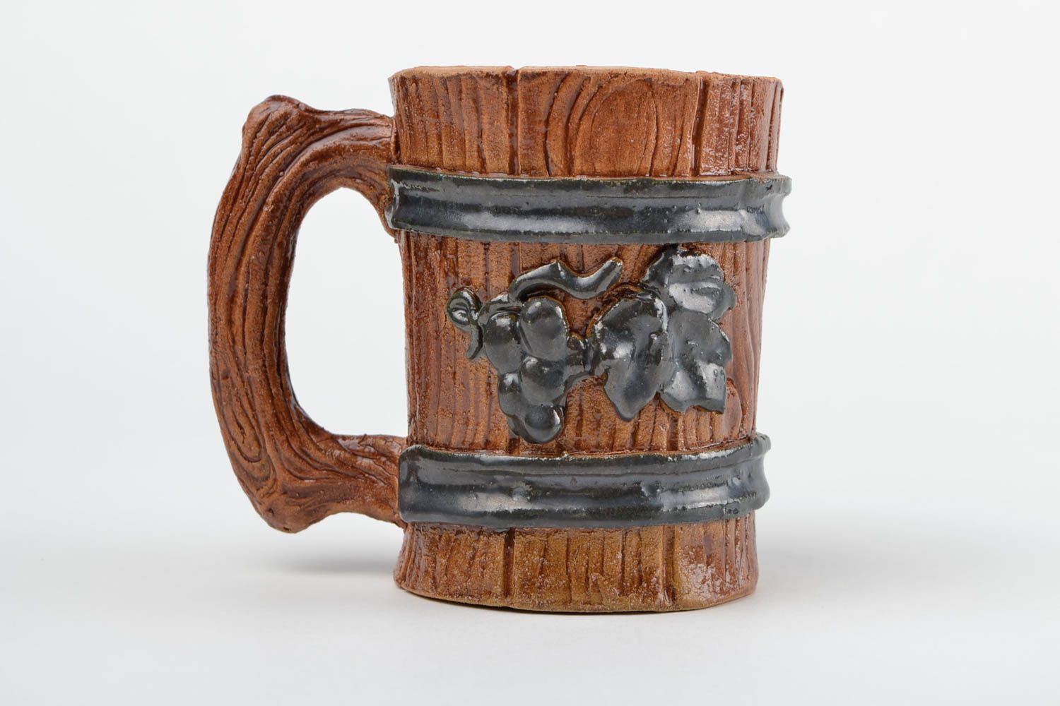 Large beer mug ceramic mug handmade pottery kitchen decoration gift for him photo 3