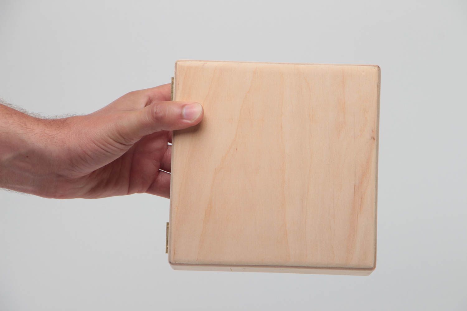 Quadratische Holz Schatulle mit Deckel handmade zum Bemalen oder Decoupage foto 5