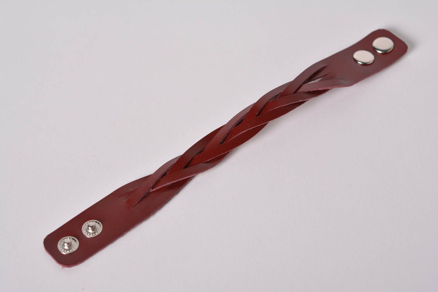 Pulsera de cuero hecha a mano bisutería artesanal regalo original para mujer foto 4