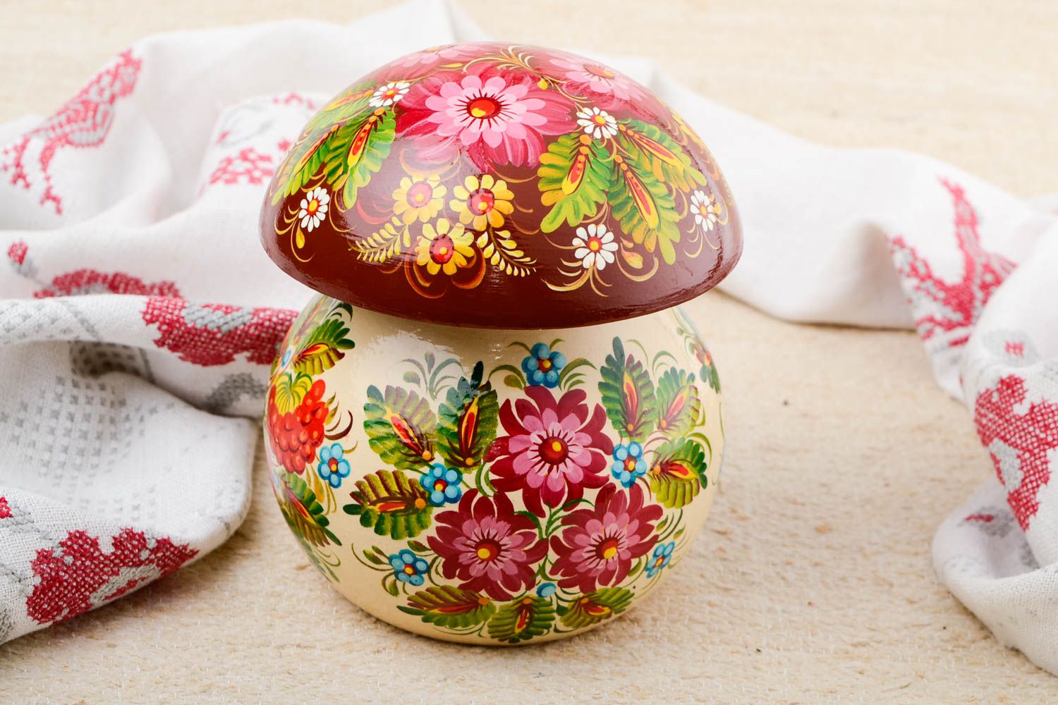 Boîte à bijoux fait main Coffret décoratif en forme de champignon Déco maison photo 1