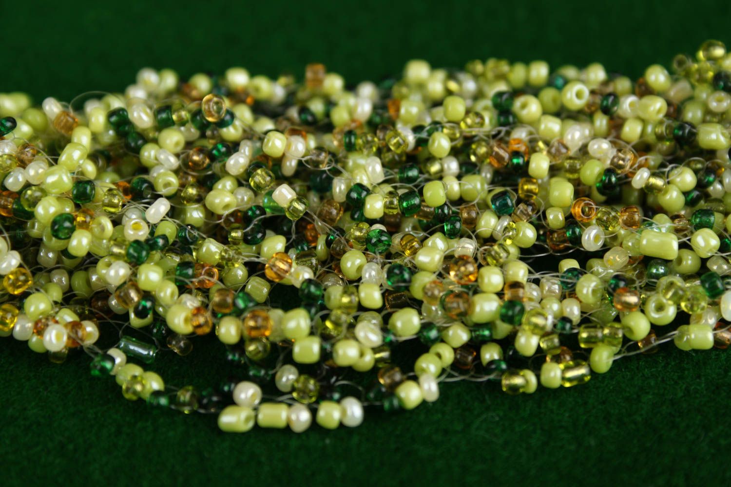 Bracelet perles rocaille Bijou fait main vert design Accessoire femme original photo 4
