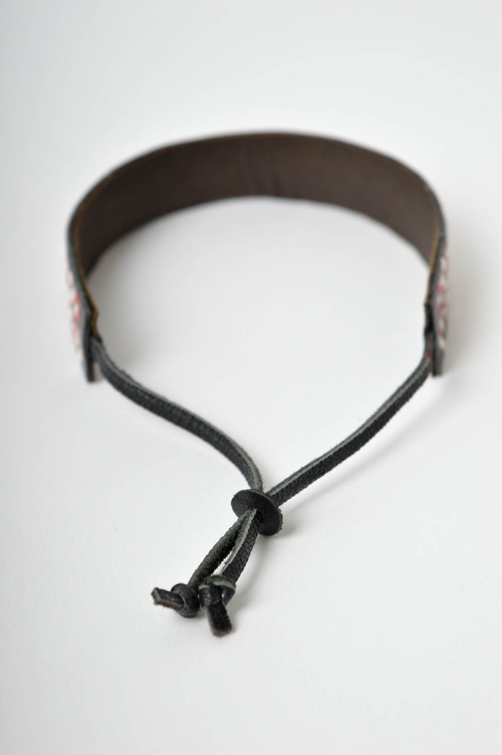 Armband Frauen handgefertigt Leder Schmuck Accessoire für Frauen bemalt foto 3