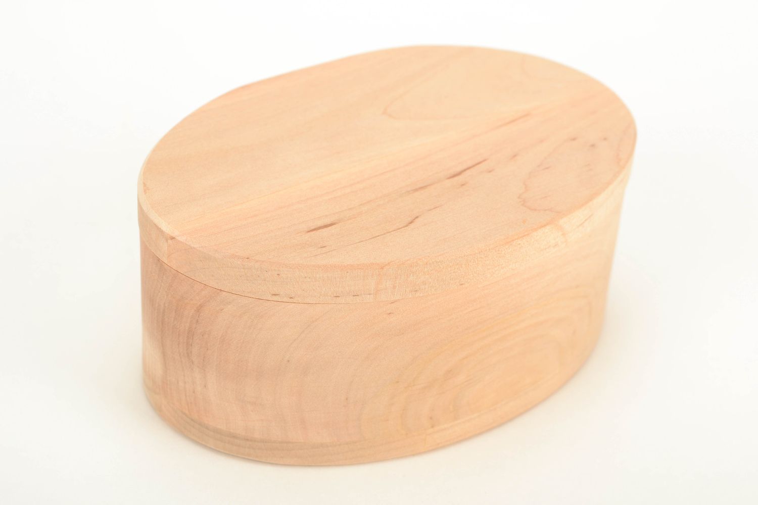 Wooden craft blank for oval jewelry box photo 1