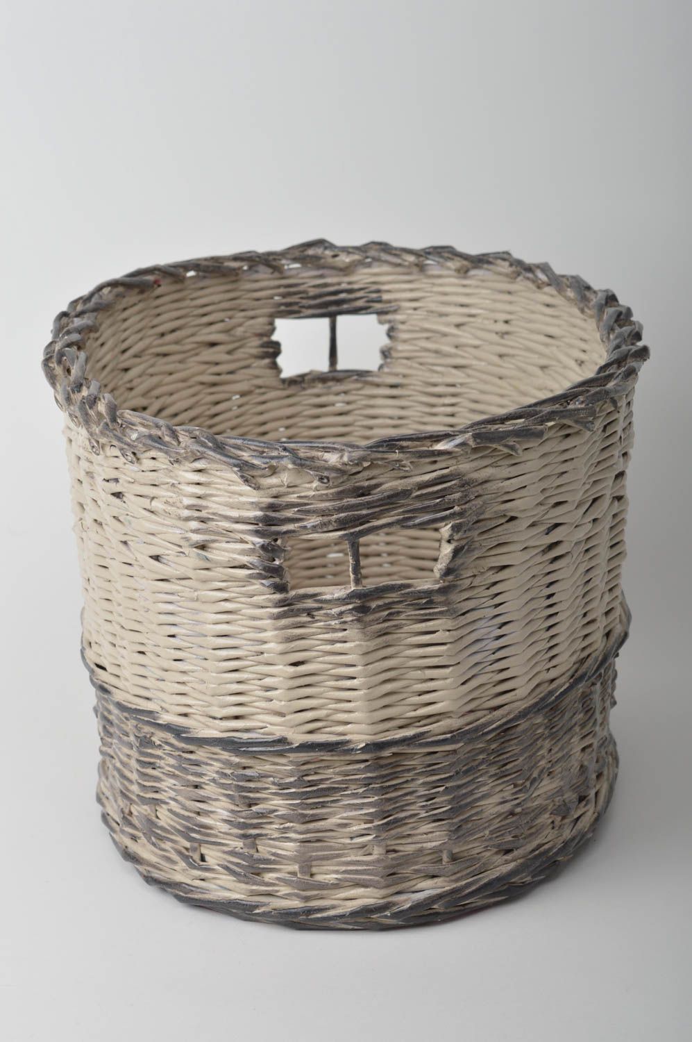 Decoupage ideas handmade woven basket stylish interior decor present basket photo 5