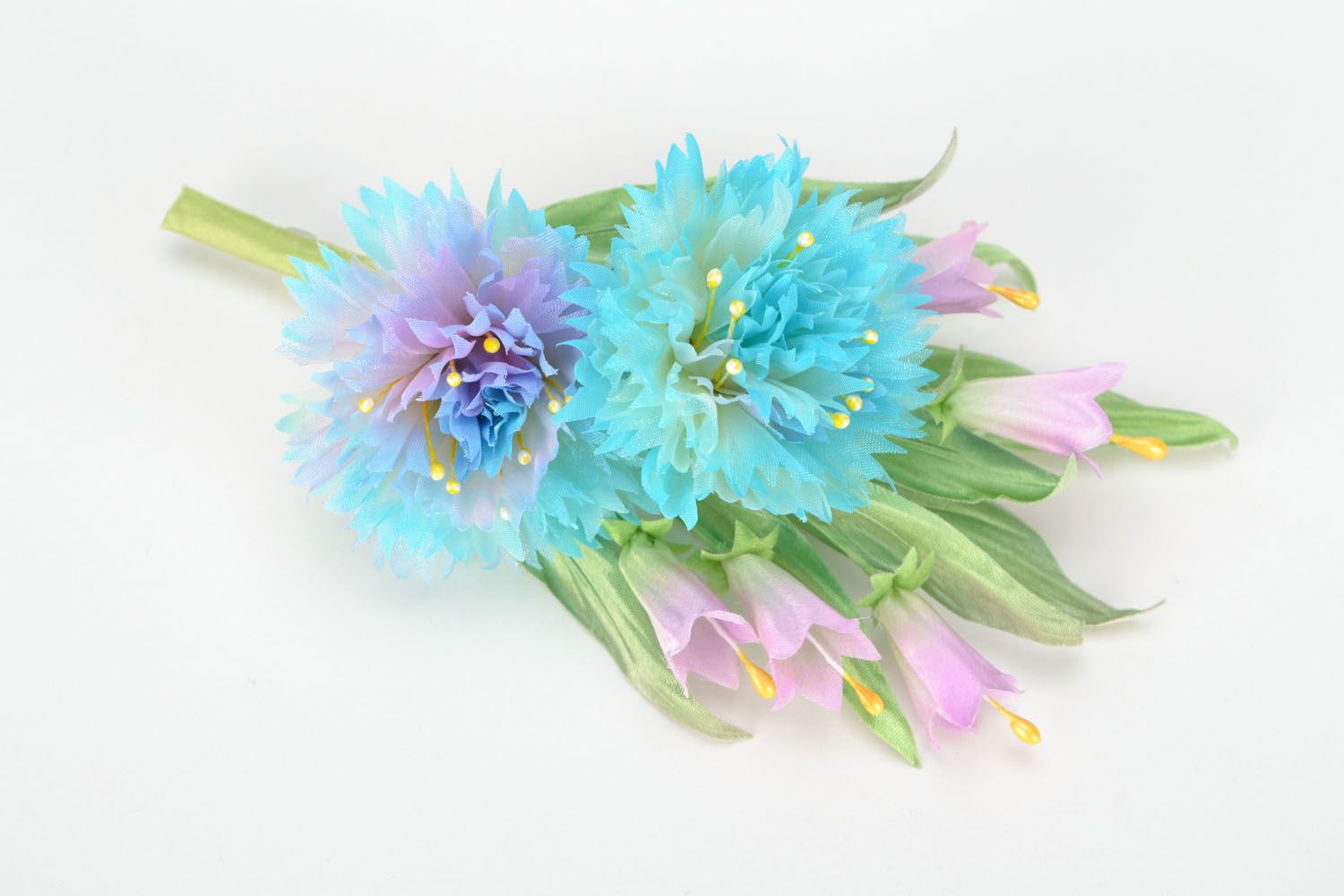 Blaue Brosche Blume foto 1