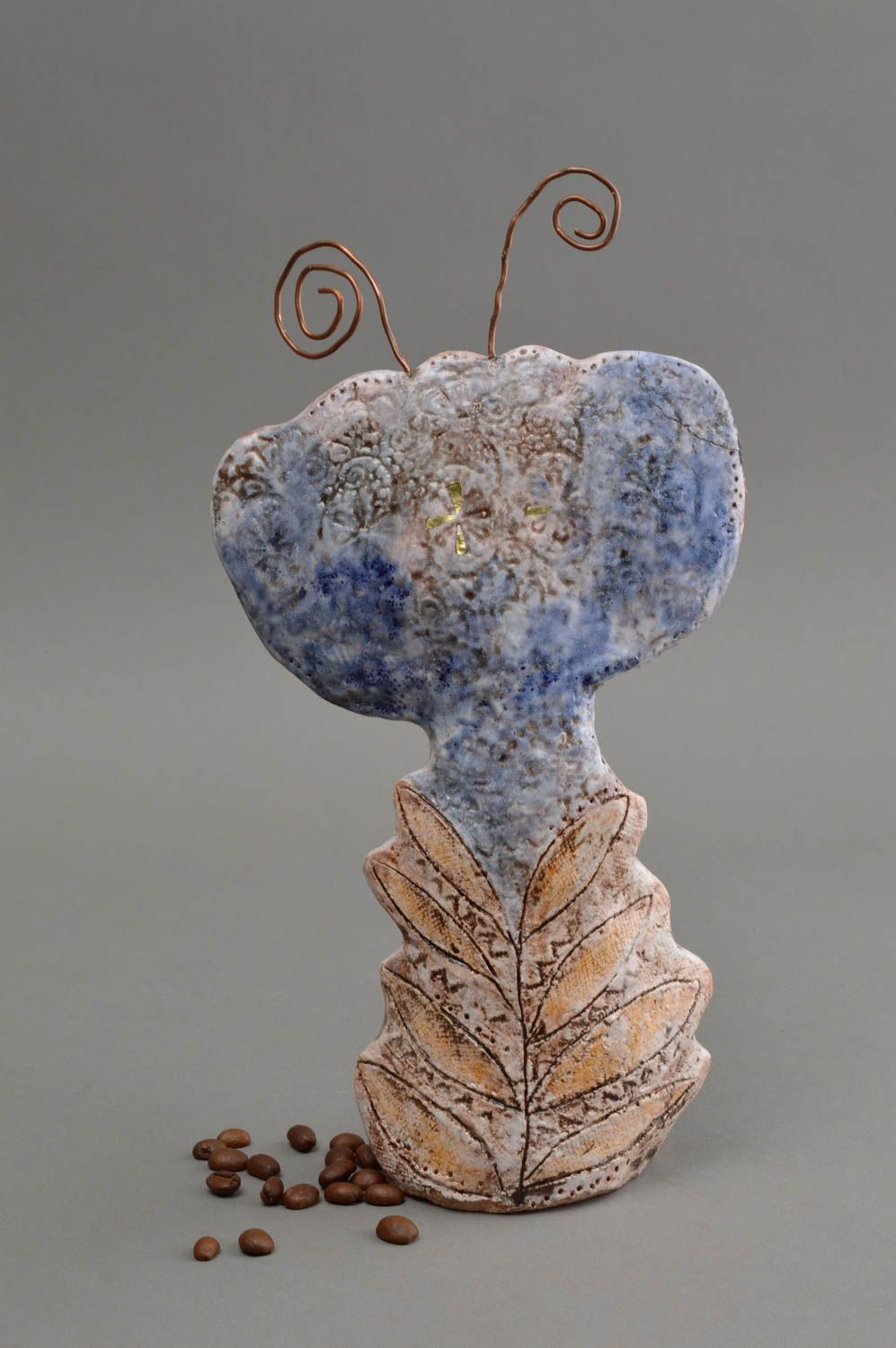 Статуэтка из шамотной глины расписанная глазурью ручной работы Рождение фото 1