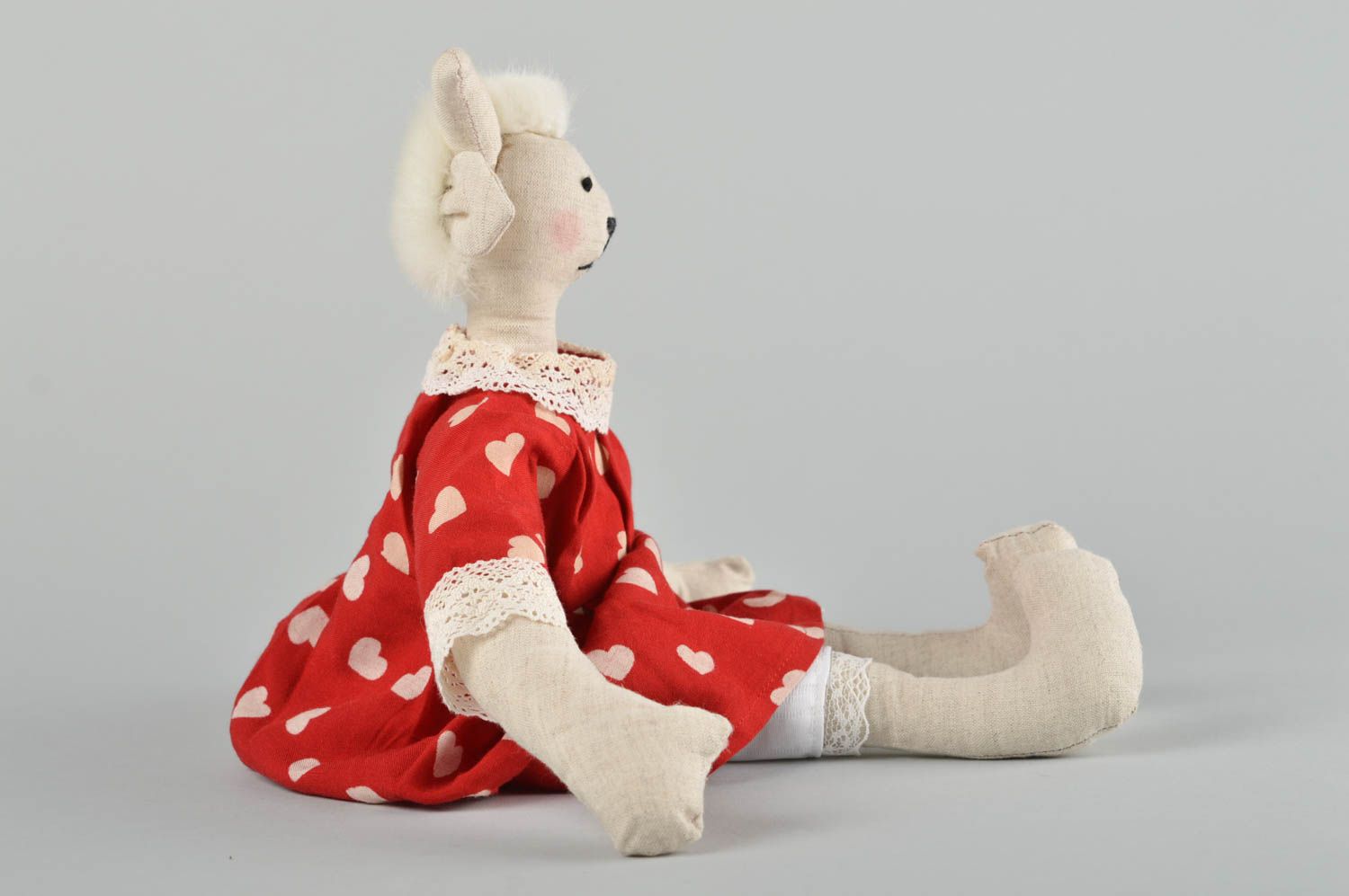 Игрушка коза ручной работы авторская игрушка стильный подарок для детей фото 3