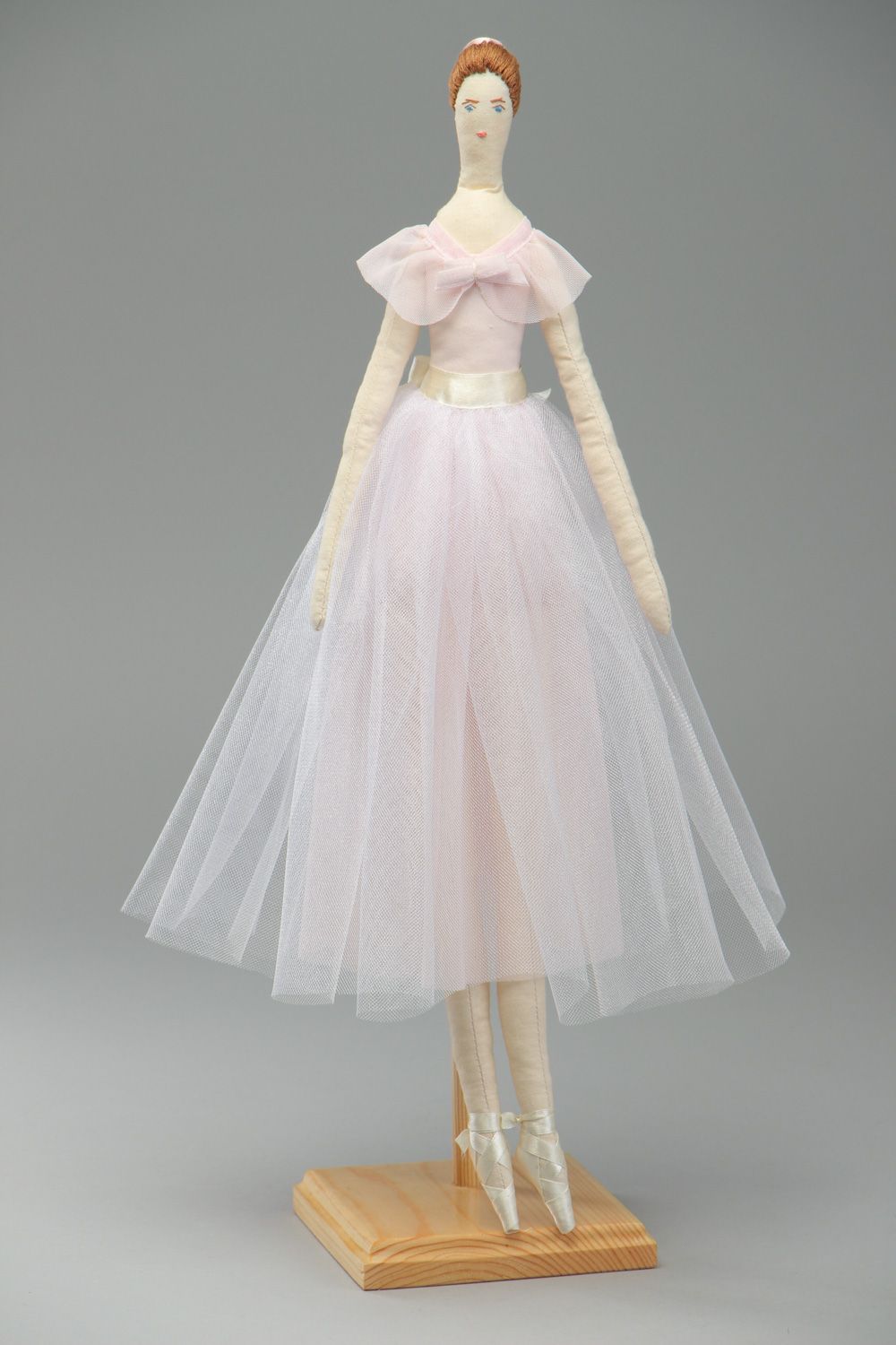 Beautiful handmade designer fabric soft doll Ballerina for interior decoration photo 1