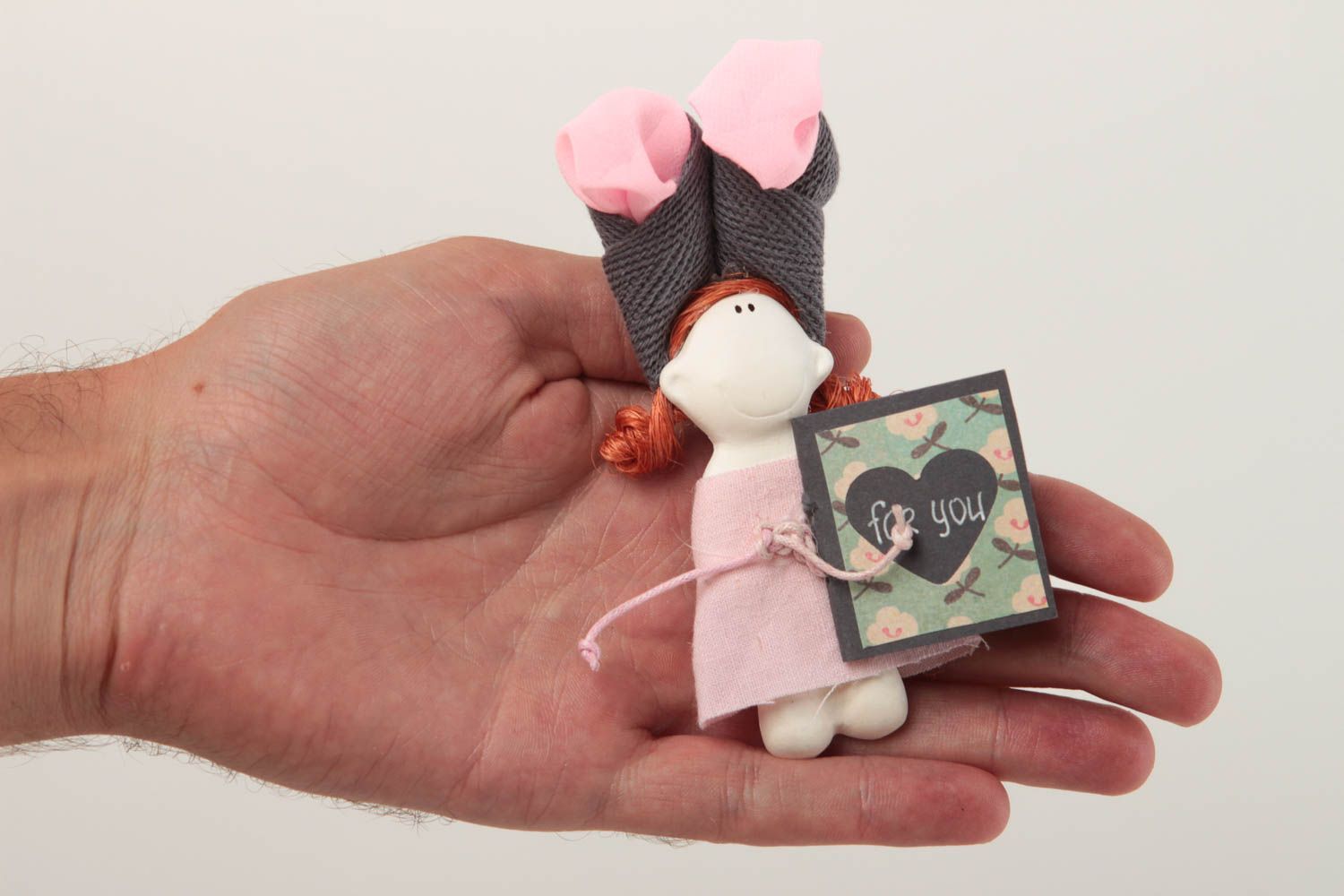 Handmade Kühlschrank Magnet aus Gips Deko Accessoire schöne Designer Puppe  foto 5