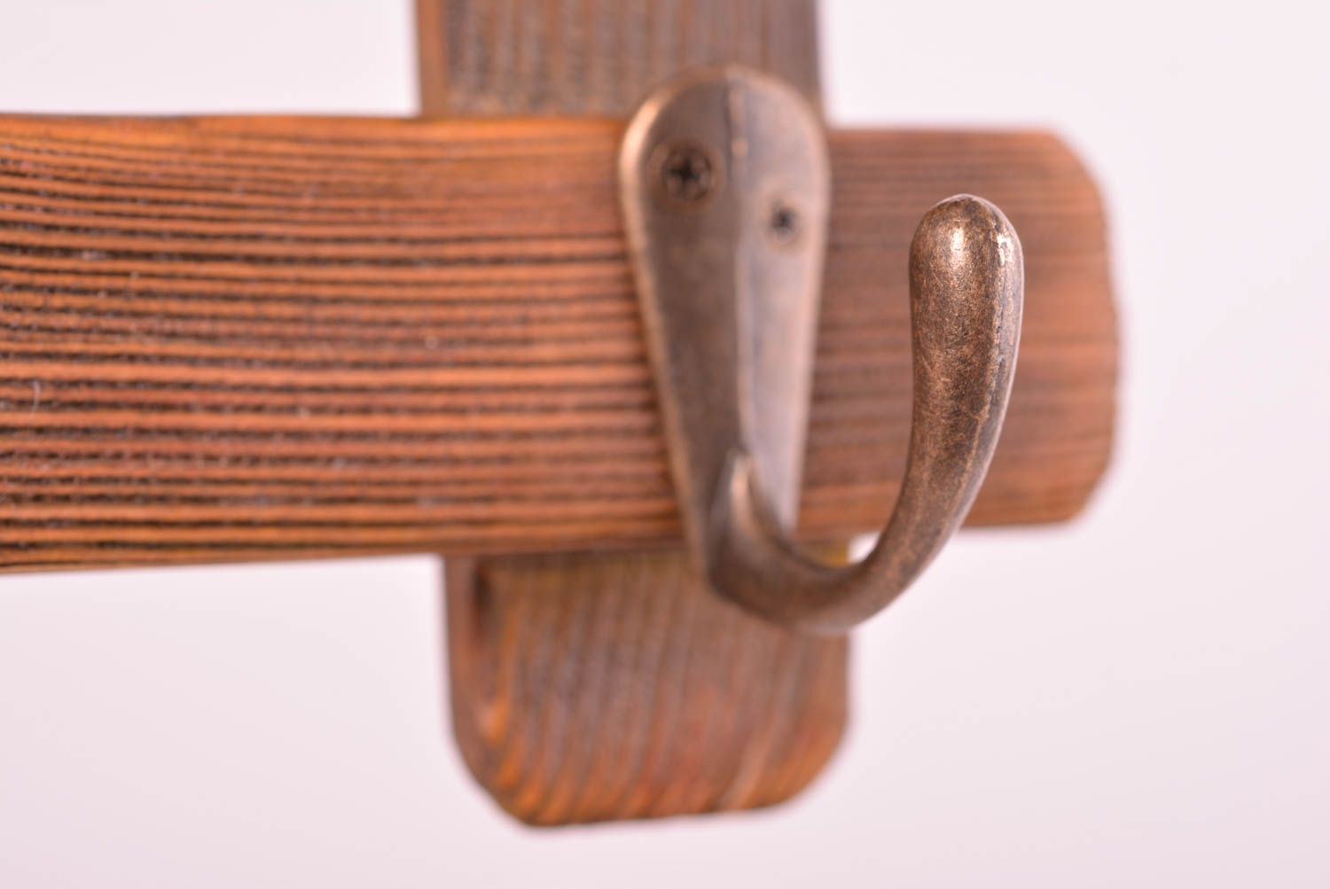 Appendino per chiavi fatta a mano di legno appendiabiti originale da parete 
 foto 4