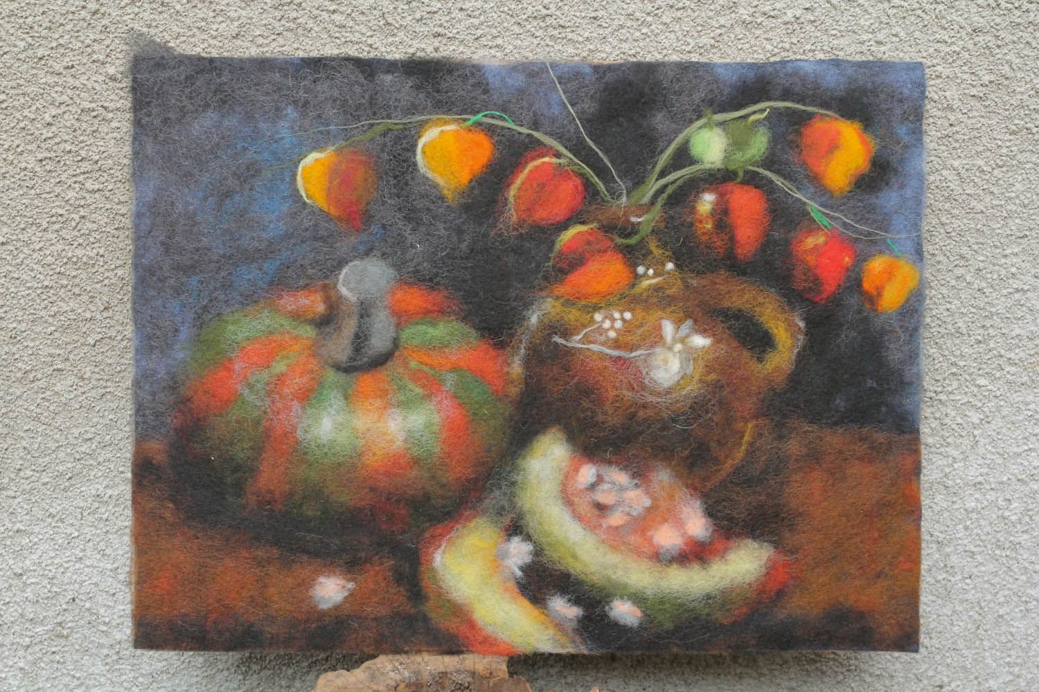 Картина из шерсти Осенний натюрморт  фото 1