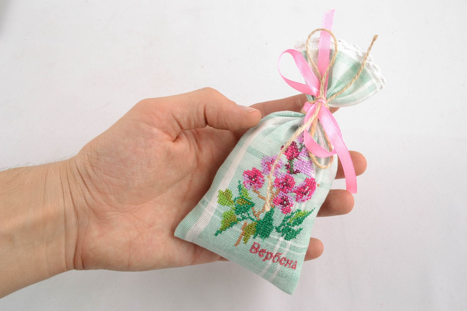 Sachet parfumé fait main avec plante verveine photo 5